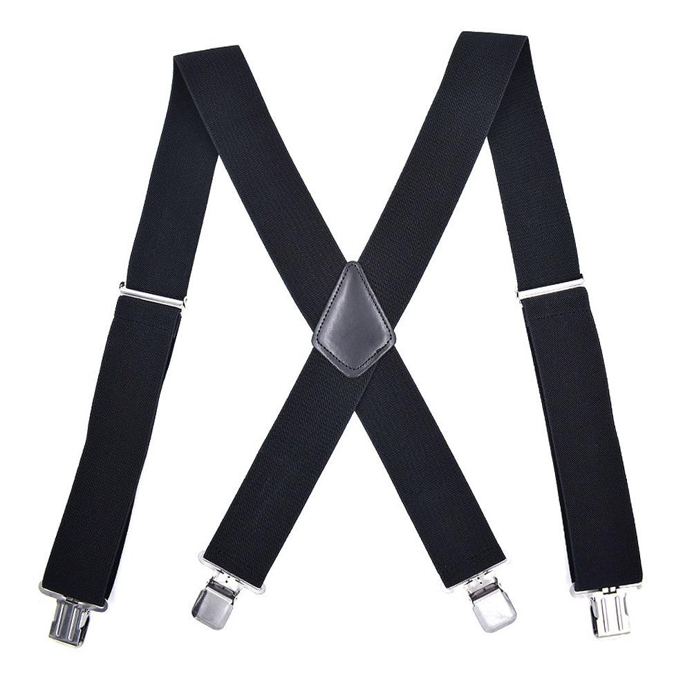 Olata Mens XXL Extra Wide 5cm Heavy Duty X-Shape Braces/Suspenders