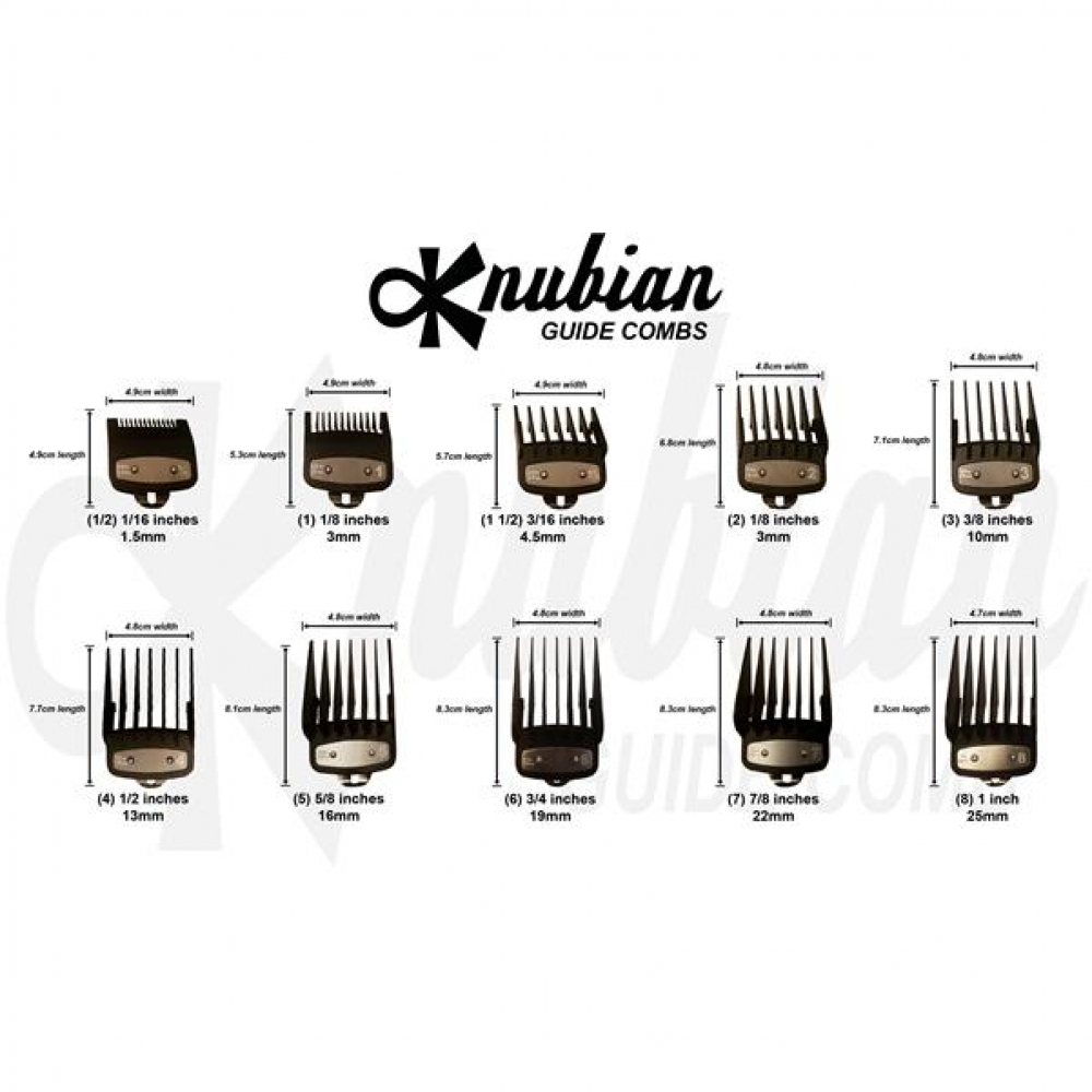 Knubian Premium Guide Combs With Metal Attachment Clip Value 10 Pack